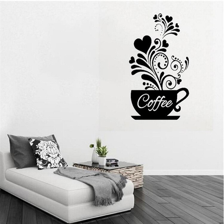 Coffee Cup Shaped Wall Sticker