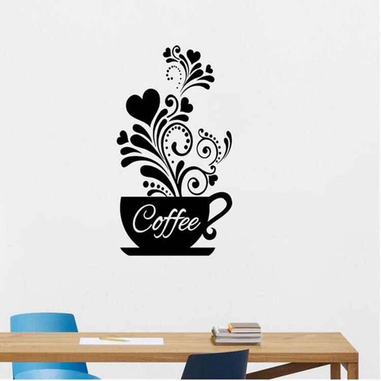 Coffee Cup Shaped Wall Sticker