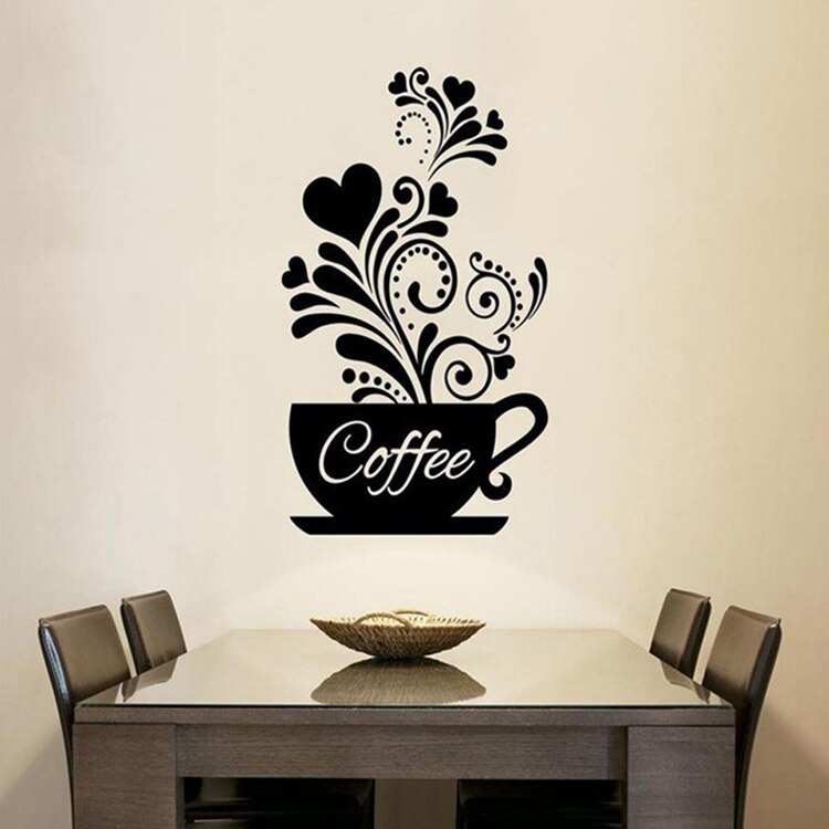 Coffee Cup Shaped Wall Sticker