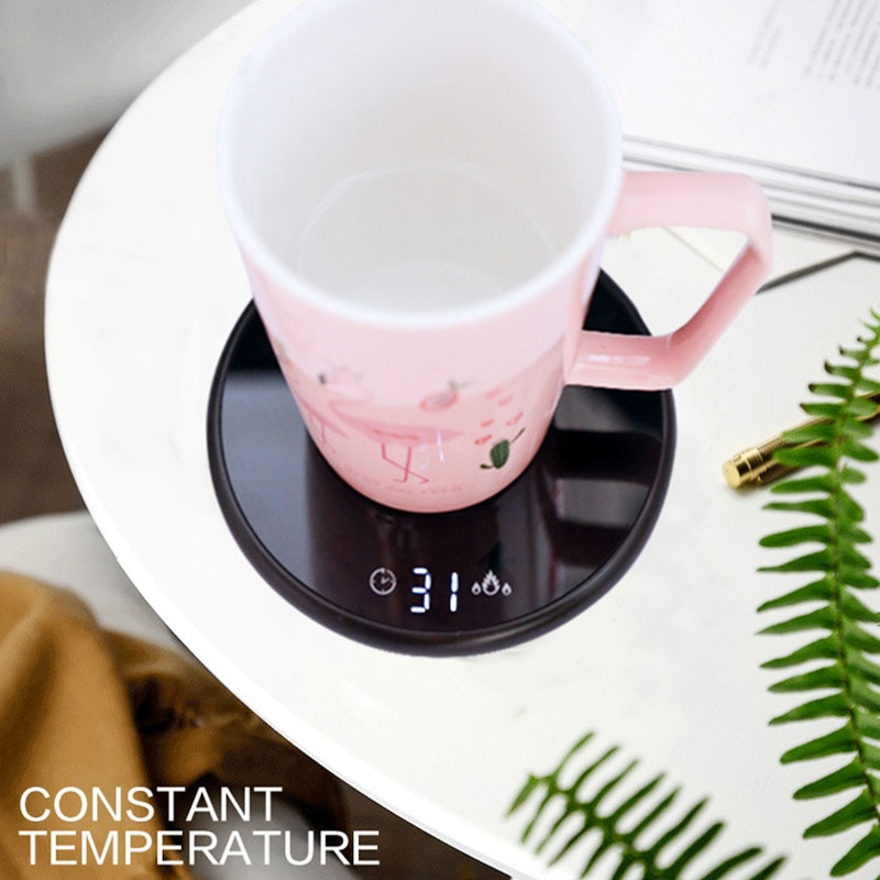 Round Coffee Cup Warmer with Timer