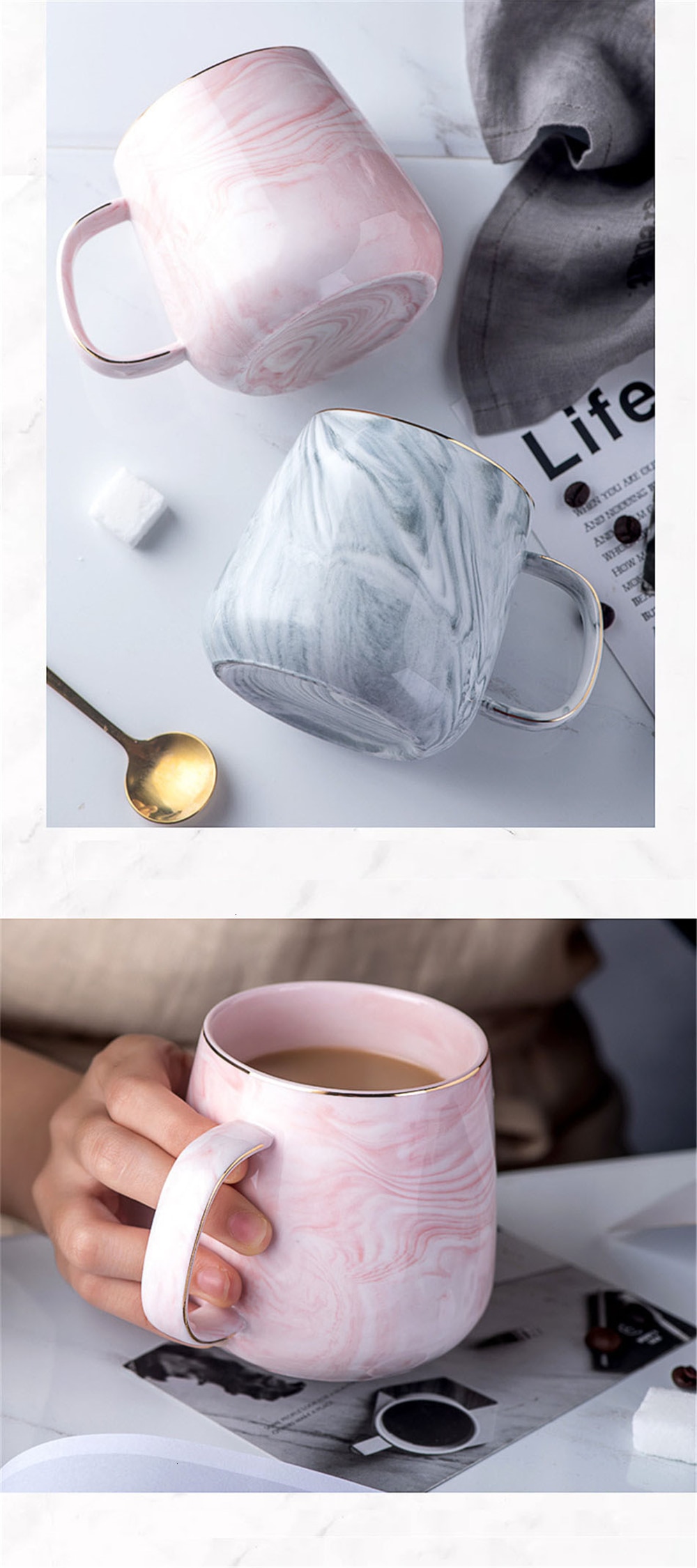 Marble Pattern Coffee Mug