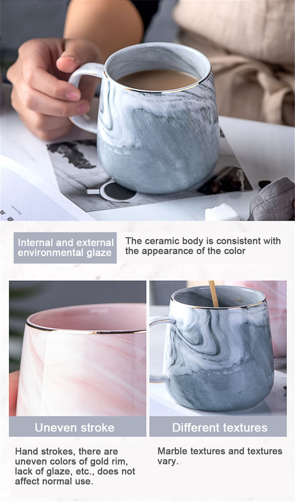 Marble Pattern Coffee Mug