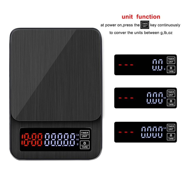 LCD Digital Electronic Drip Coffee Scale with Timer