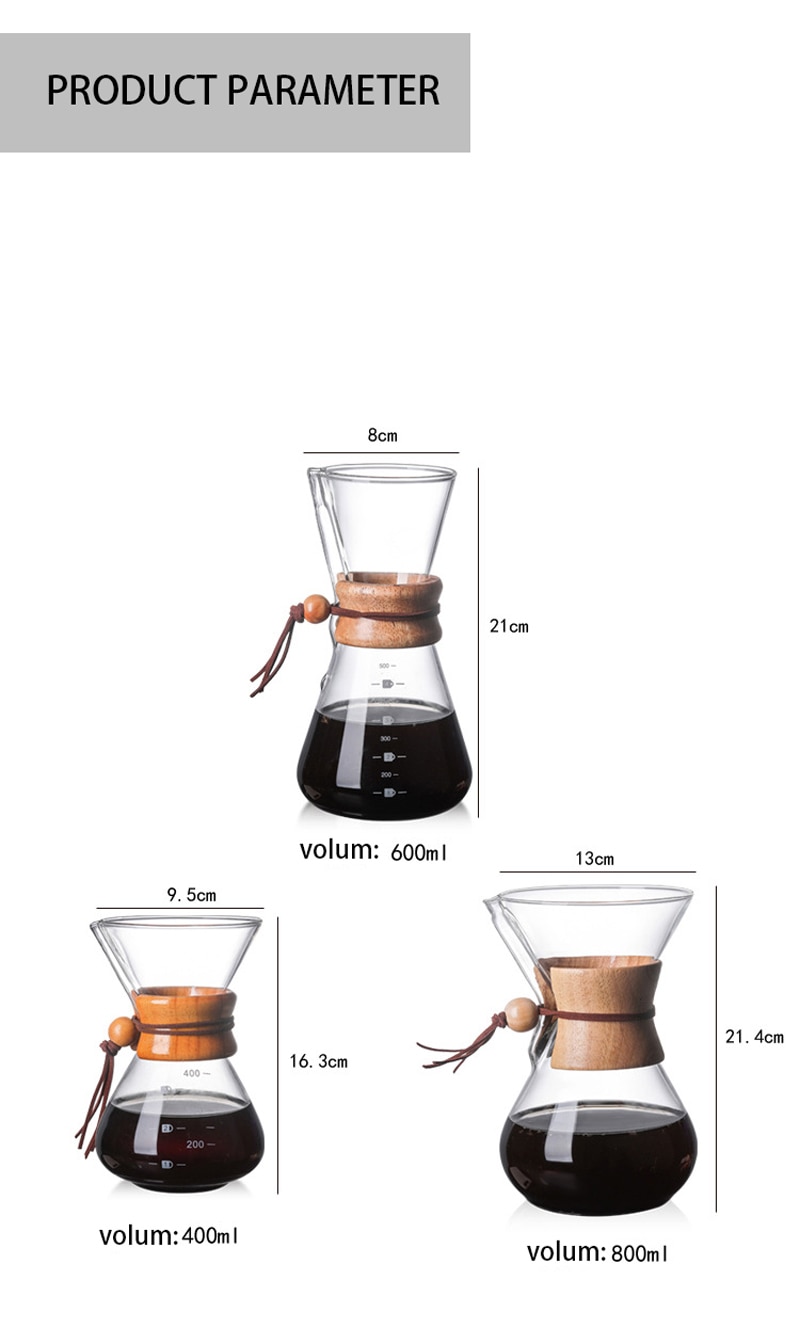 High Resistant Glass Coffee Maker